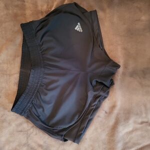 Adidas Black Shorts With Bike Shorts Attached Womens Size S